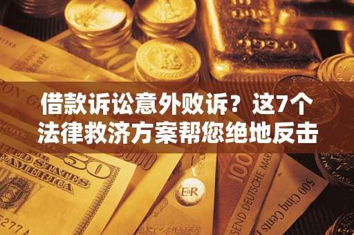 武汉借款诉讼意外败诉？这7个法律救济方案帮您绝地反击！